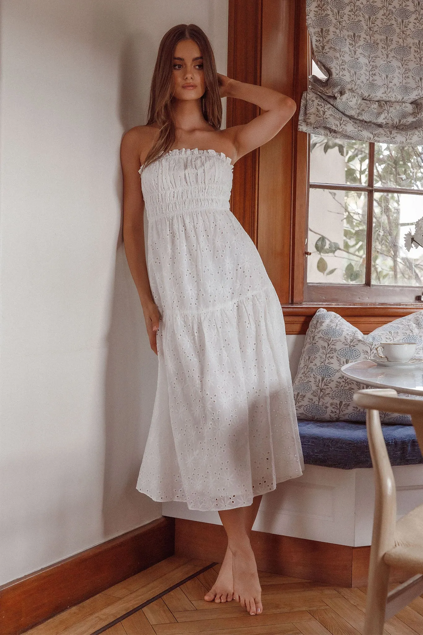 Chasing Sunshine Strapless Midi Dress White sold by Selfie Leslie product image thumbnail 3