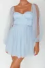 Fairytale Dream Sheer Sleeve Mini Dress Blue sold by Selfie Leslie