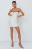 Rose Garden Floral Applique Mini Dress Oyster sold by Selfie Leslie