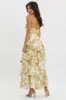 Catalina Tiered Ruffle Maxi Dress Print Yellow sold by Selfie Leslie