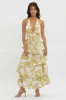 Catalina Tiered Ruffle Maxi Dress Print Yellow sold by Selfie Leslie