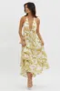 Catalina Tiered Ruffle Maxi Dress Print Yellow sold by Selfie Leslie