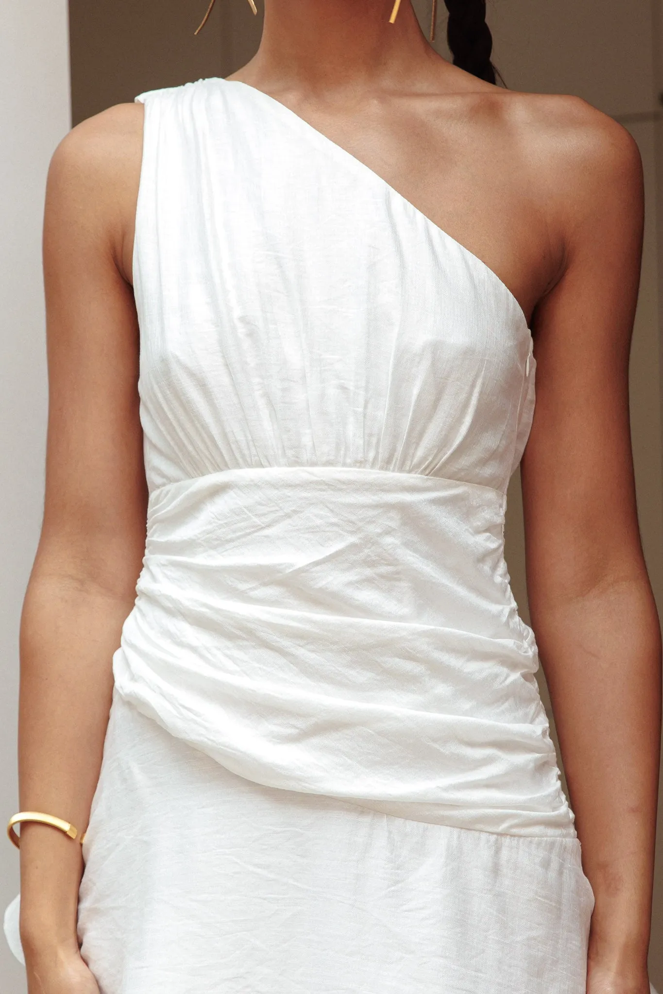 Kenny One Shoulder Tiered Maxi Dress White sold by Selfie Leslie product image thumbnail 4