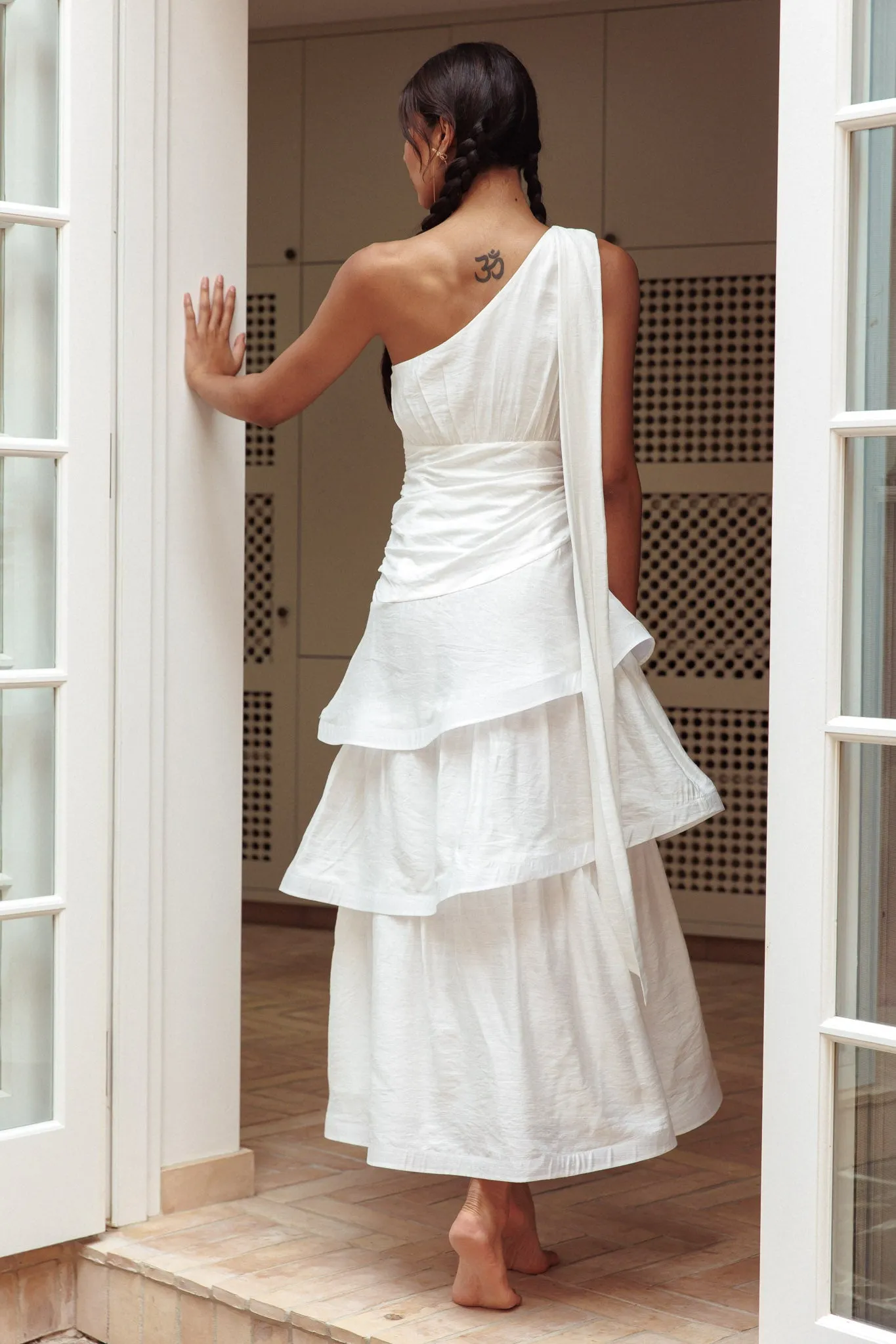 Kenny One Shoulder Tiered Maxi Dress White sold by Selfie Leslie product image thumbnail 2
