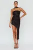 Rian Neck Strap Sequin Midi Dress Black sold by Selfie Leslie