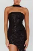 Rian Neck Strap Sequin Midi Dress Black sold by Selfie Leslie