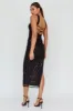 Rian Neck Strap Sequin Midi Dress Black sold by Selfie Leslie