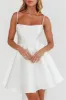 Athens Flared Bow Mini Dress White sold by Selfie Leslie