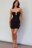 Roma U-Neckline Ruched Mini Dress Black sold by Selfie Leslie
