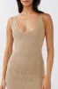 Raven Cami Strap Crochet Maxi Dress Sand sold by Selfie Leslie