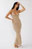Raven Cami Strap Crochet Maxi Dress Sand sold by Selfie Leslie