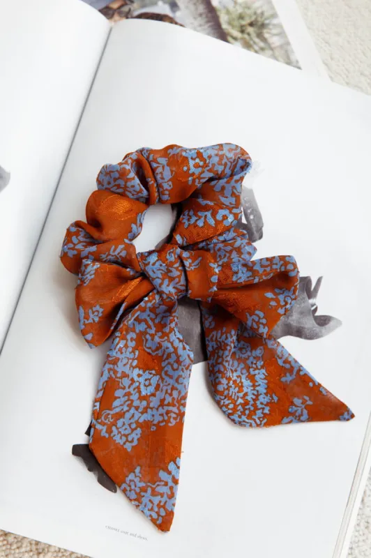Bow Scrunchie Floral Brown sold by Selfie Leslie