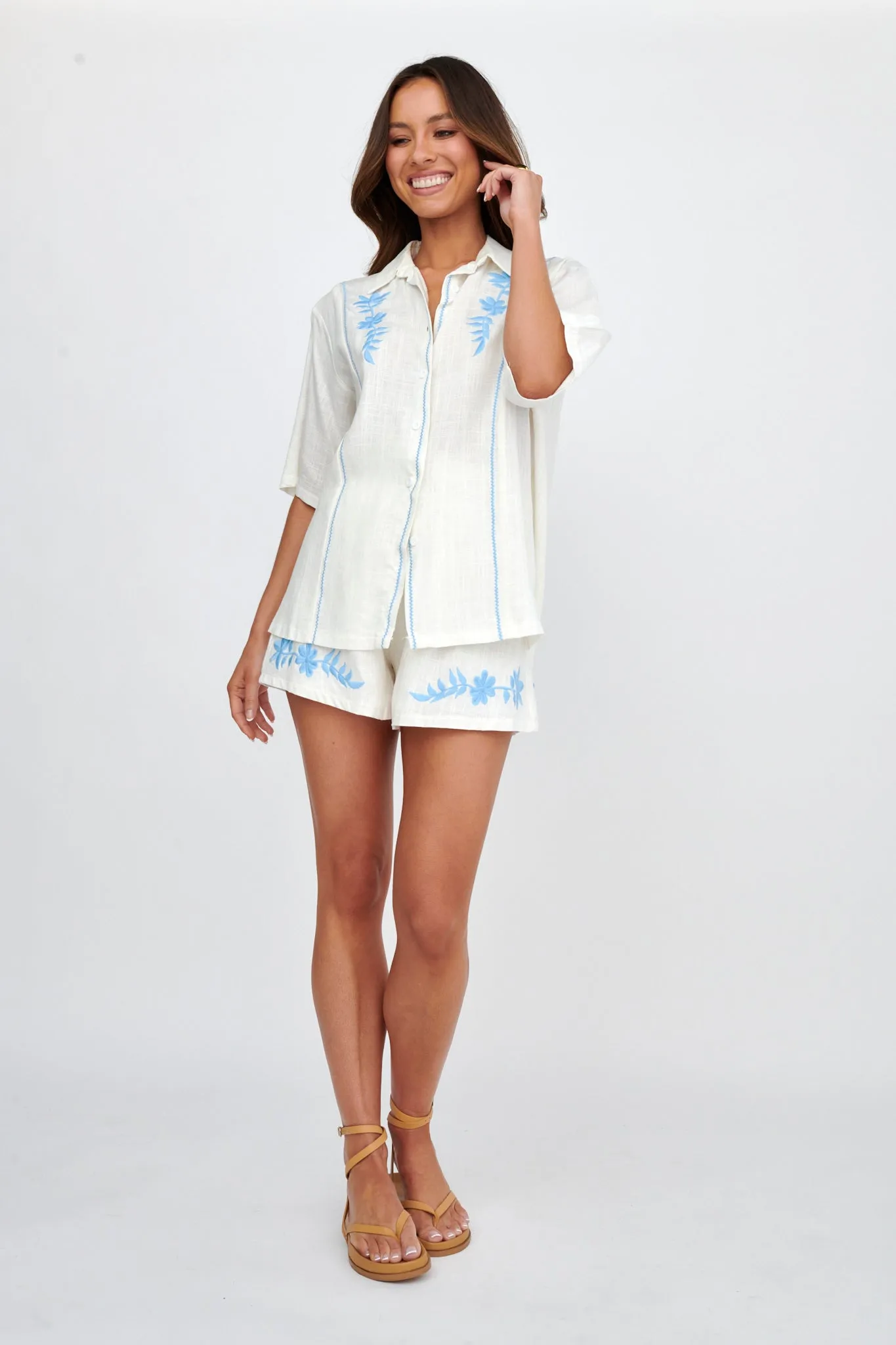 Jeni Embroidered Detail Shirt White sold by Selfie Leslie product image thumbnail 5