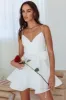 Kalinda Rose Accent Mini Dress Crepe White sold by Selfie Leslie