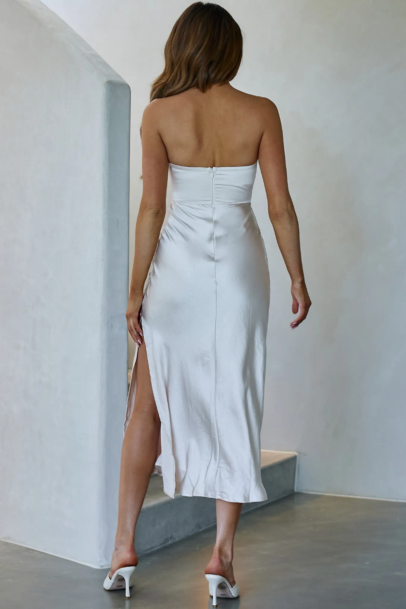 Ma Jolie Strapless Midi Dress Champagne sold by Selfie Leslie product image thumbnail 2