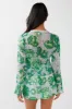 Sincerity Mini Skirt Floral Print Green sold by Selfie Leslie