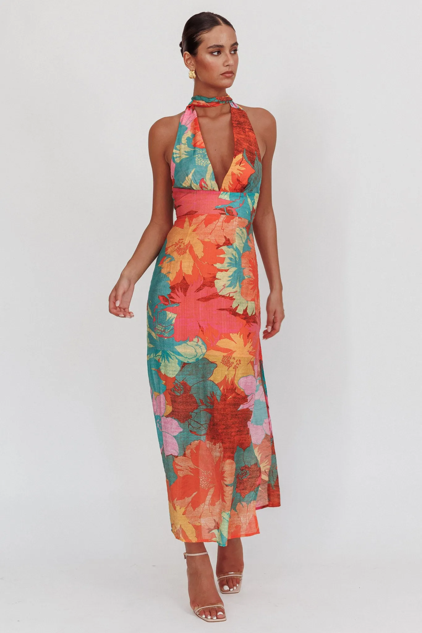 cipriana backless halter maxi dress Torina Halter Maxi Dress