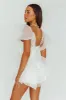Aphrodite Angel Sleeve Layered Romper White sold by Selfie Leslie