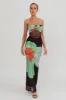 Oliana Sheer Waist Floral Maxi Dress Black sold by Selfie Leslie
