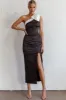 Sweetest Thing One-Shoulder Bow Maxi Dress Black sold by Selfie Leslie