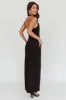 Renita Halterneck Button Maxi Dress Black sold by Selfie Leslie