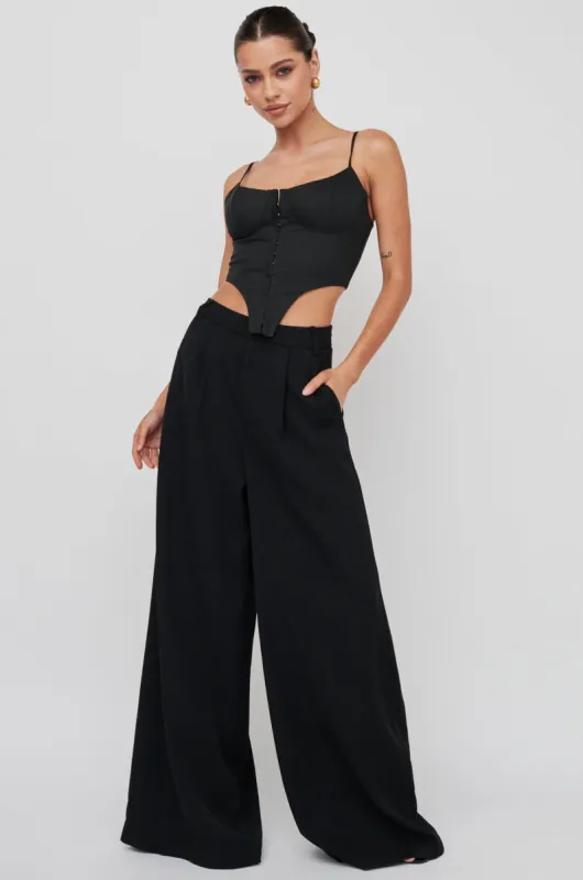 Dante Wide-Leg Pants Black sold by Selfie Leslie