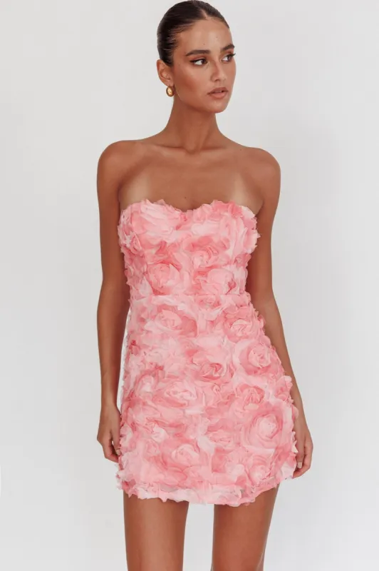 In Paris Embellished Mini Dress Pink sold by Selfie Leslie