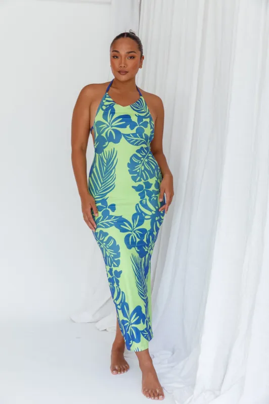 Fiji Feeling Midi Dress Tropical Kiwi sold by Selfie Leslie