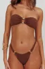 Agape High Cut O-Ring Bikini Bottom Choc sold by Selfie Leslie