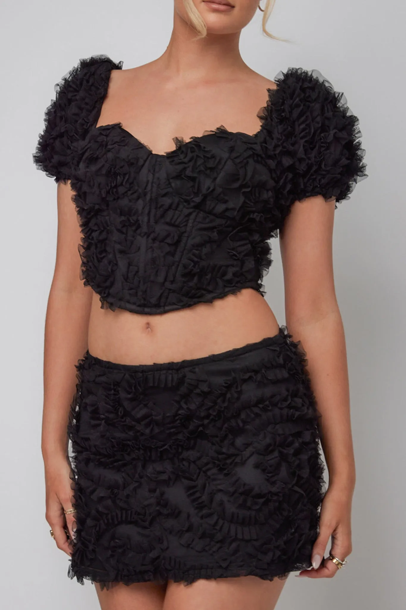 Cielito Embellished Crop Top Black sold by Selfie Leslie product image thumbnail 4