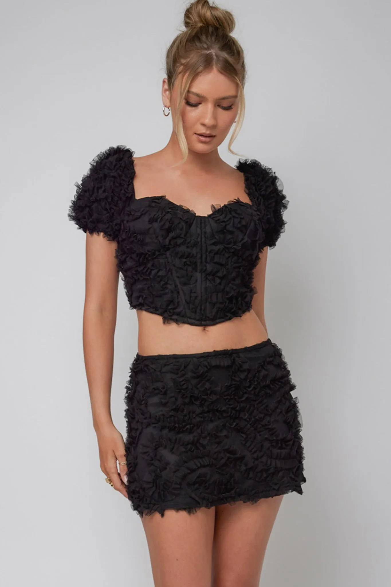 Cielito Embellished Crop Top Black sold by Selfie Leslie