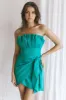 Sunkissed Faux Wrap Mini Dress Green sold by Selfie Leslie