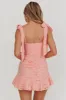 Neriah Tied Shoulder Lace Mini Dress Blush sold by Selfie Leslie