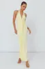 Ray Of Light Ruched Halterneck Maxi Dress Lemon sold by Selfie Leslie