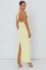 Ray Of Light Ruched Halterneck Maxi Dress Lemon sold by Selfie Leslie