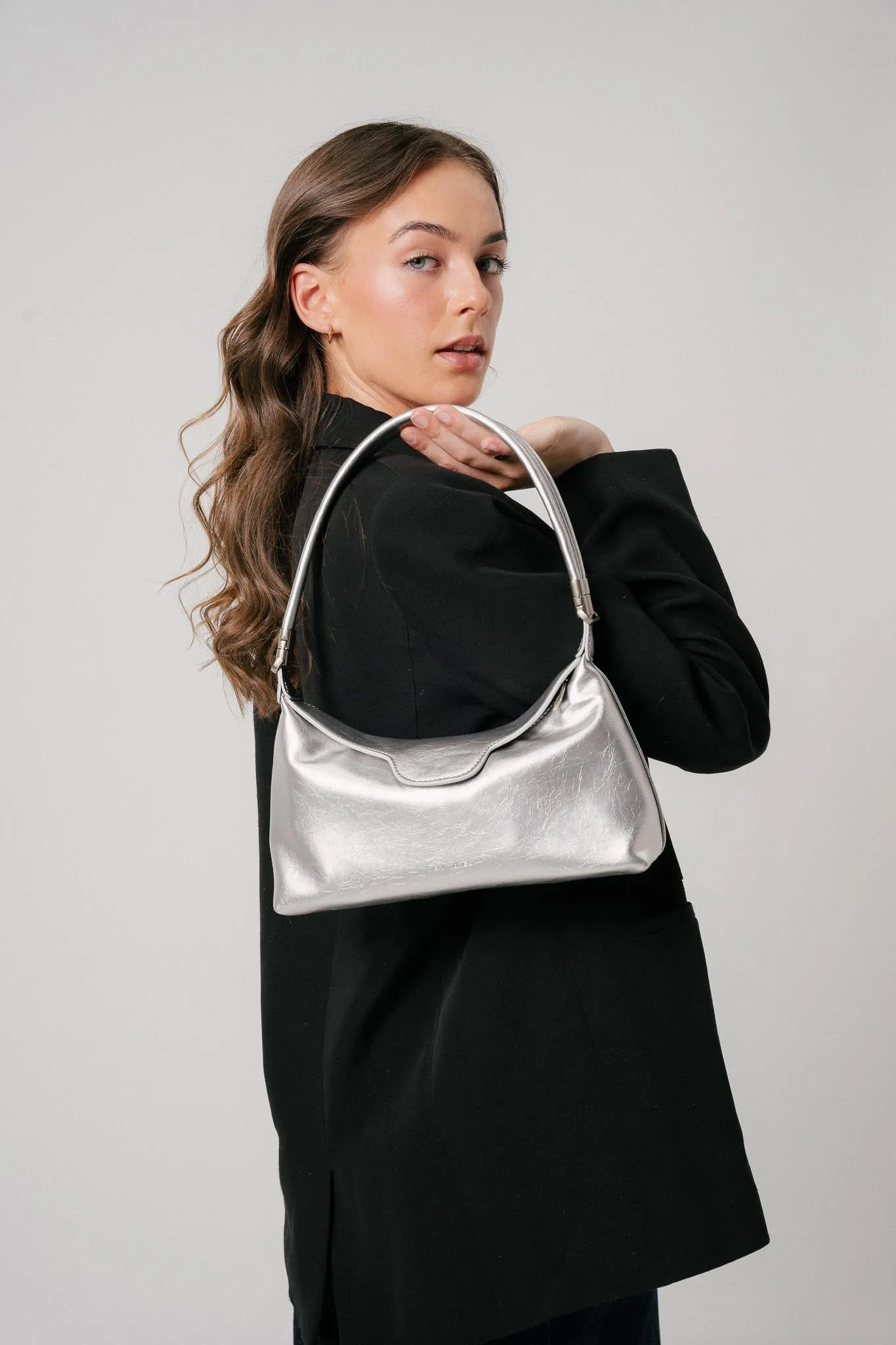 TEN TONES Aurelia Hobo Bag Silver sold by Selfie Leslie product image thumbnail 3