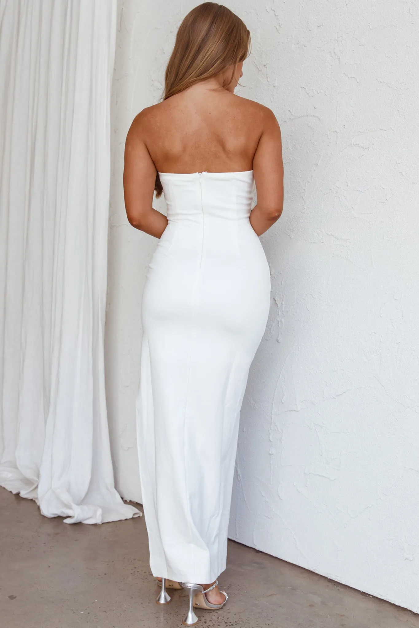 Mykonos Nights Strapless Maxi Dress White sold by Selfie Leslie product image thumbnail 2