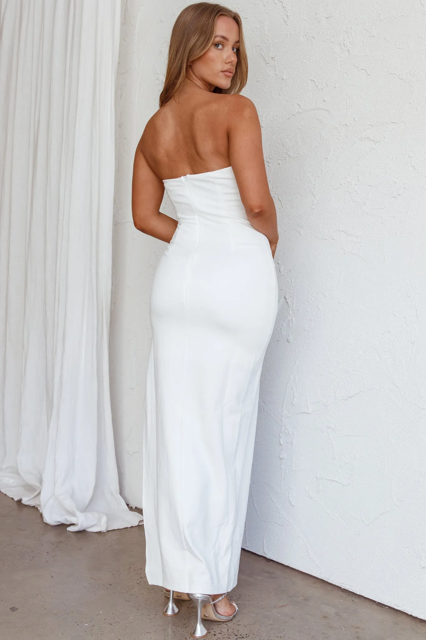 Mykonos Nights Strapless Maxi Dress White sold by Selfie Leslie product image thumbnail 5