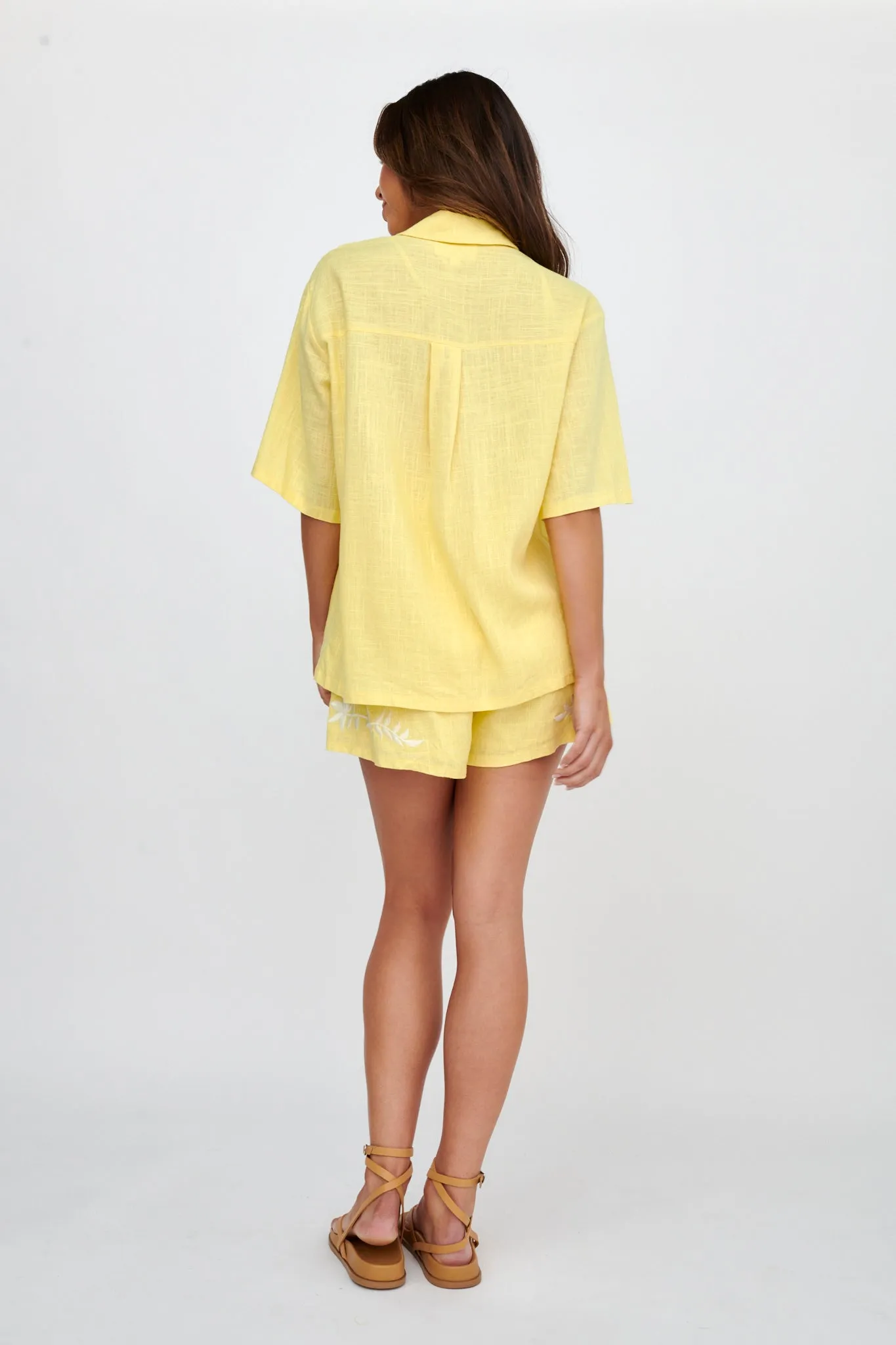 Jeni Embroidered Detail Shirt Yellow sold by Selfie Leslie product image thumbnail 2