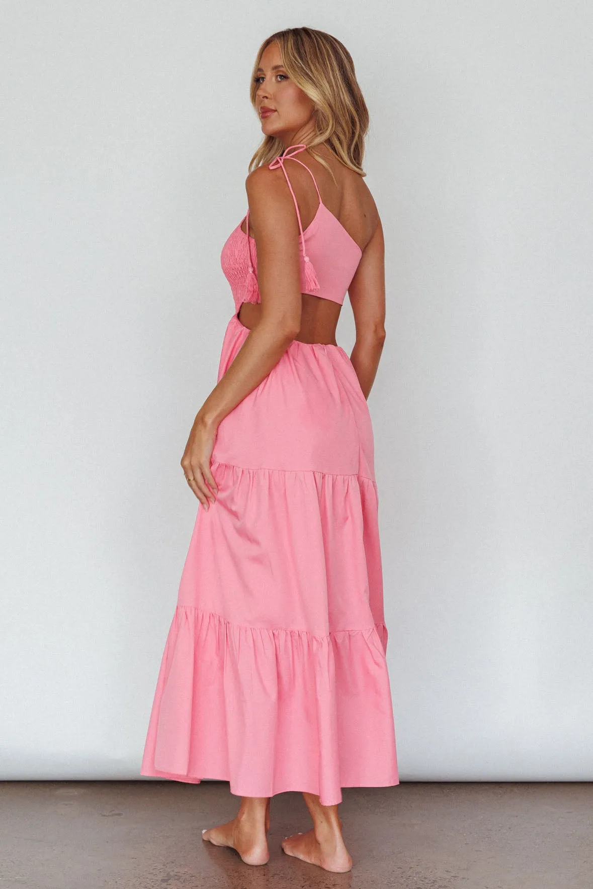 Tamzin Shirred Bodice Midi Dress Soft Pink sold by Selfie Leslie product image thumbnail 2