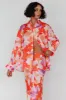 Vacation Long Sleeve Flared Cuff Shirt Orange/Purple sold by Selfie Leslie