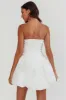 Monti Strapless Bubble Hem Mini Dress Embroidered White sold by Selfie Leslie