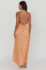 Katarina Satin Ruffle Hem Maxi Dress Mango sold by Selfie Leslie