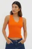 D'Lila V-Neck Ribbed Knit Top Orange sold by Selfie Leslie