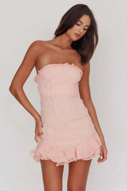 Cece Embellished Bandeau Dress Blush sold by Selfie Leslie