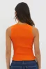 D'Lila V-Neck Ribbed Knit Top Orange sold by Selfie Leslie