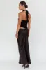 Lorely Ruched Bodice Halterneck Maxi Dress Black sold by Selfie Leslie