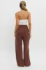 Dodie Straight Leg Trouser Pants Choco sold by Selfie Leslie