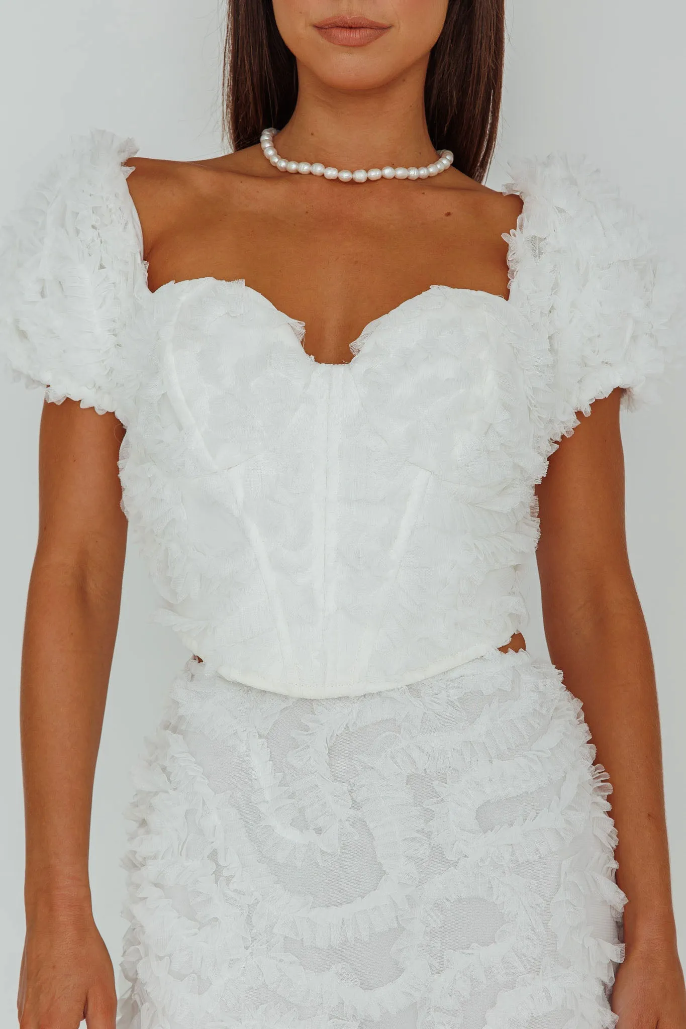 Cielito Embellished Crop Top White sold by Selfie Leslie product image thumbnail 4