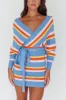 Cameo Batwing Knit Dress Striped Blue sold by Selfie Leslie
